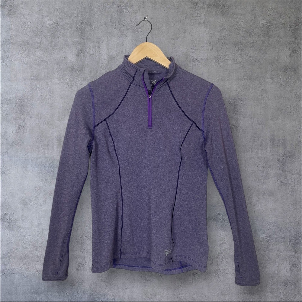 Mountain Hardwear 1/4 Zip Pullover Activewear Purple Top Womens XS Stretch